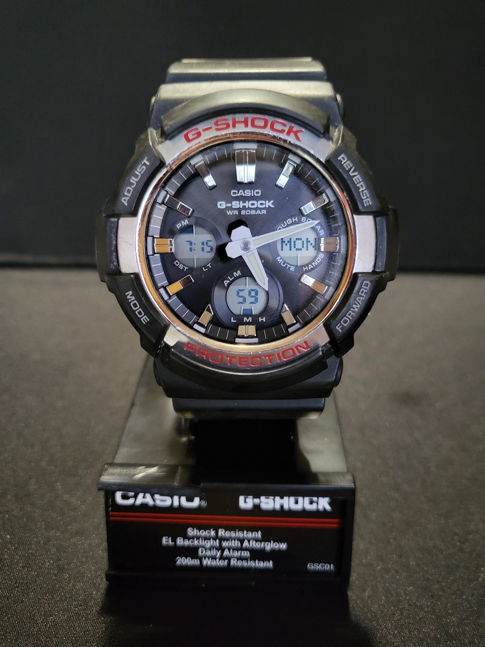 Casio G-Shock GAS-100 TOUGH SOLAR Black Analog-Digital Watch
